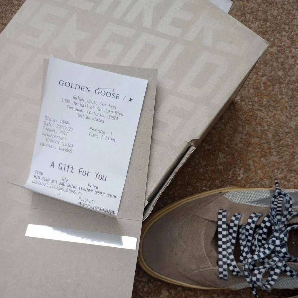 Golden Goose Beige and Black High-Tops - Picture 4 of 4